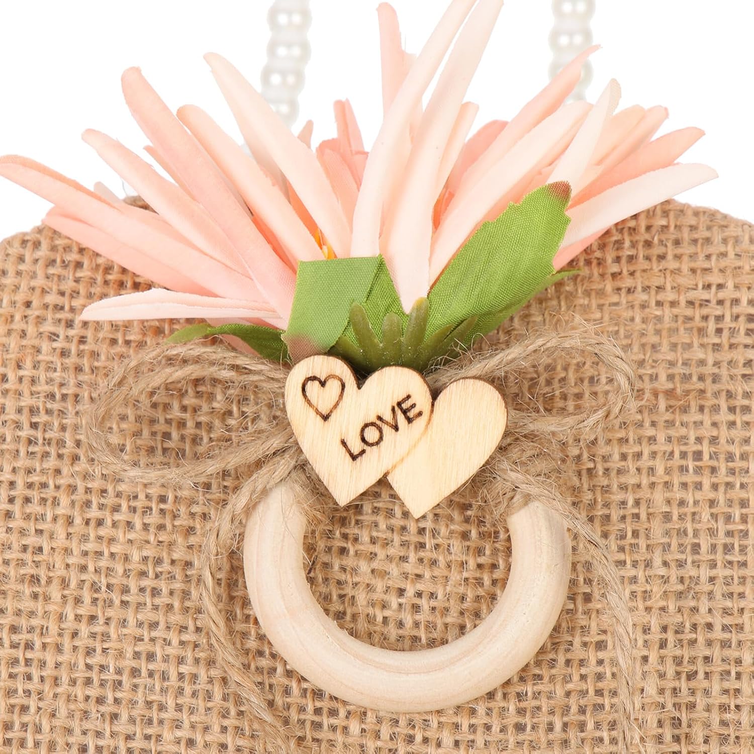 Rustic Wedding Flower Girl Basket Handheld Burlap Flower Storage Container 14x10x22cm Lightweight for Bridal Ceremony and Party Supplies