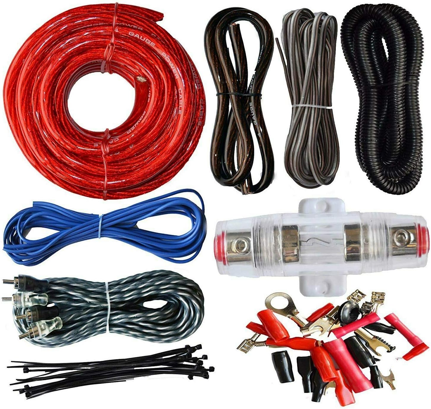 Absolute 4 Gauge 2000W Car Amplifier Complete Installation Amp Kit