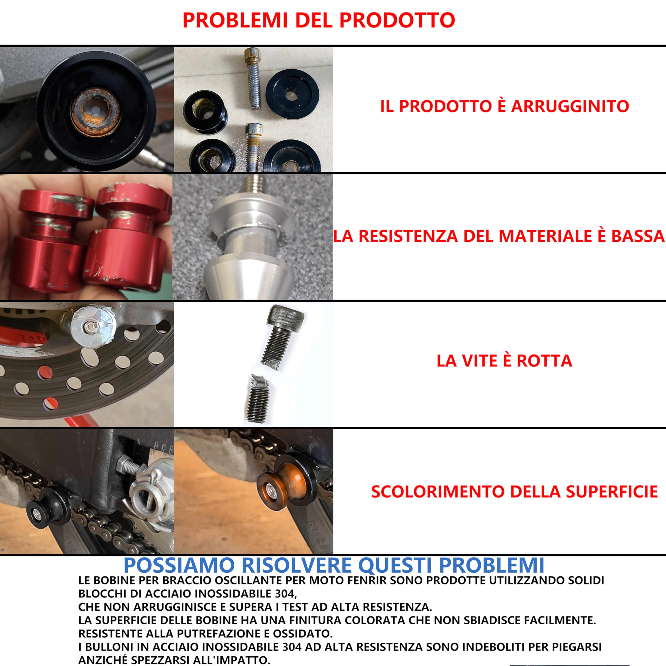FENRIR Supporti Cavalletto Moto Bobine Per Braccio Oscillante Forcellone Cavalletti Paddock Forcellone Per M6 MT10 MT09 XSR900 Tracer9 YZF-R1/R3/R6/R7 Tuono660/V4 Tuareg660 RSV4 RS660 RS457 Monster937