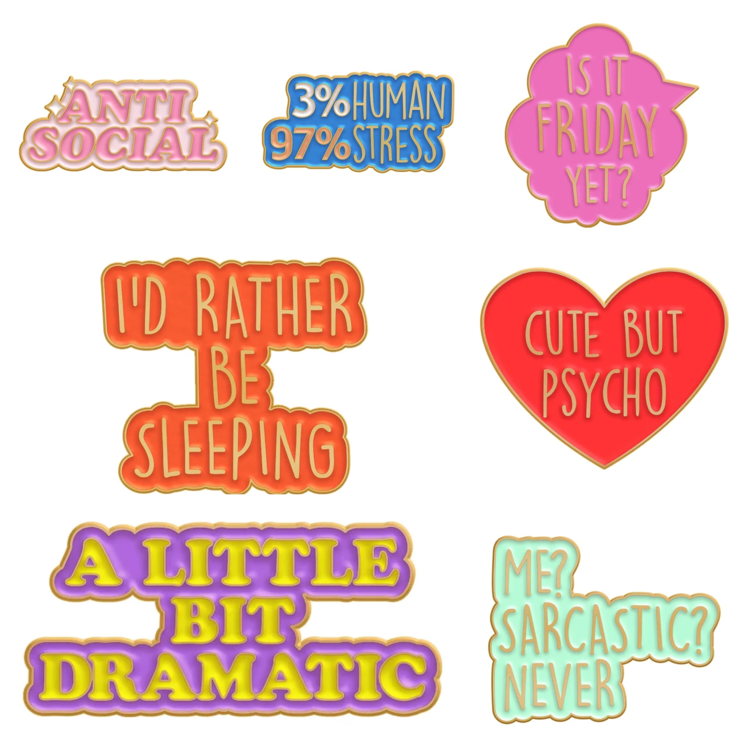 Sarcastic Mean Quotes Enamel Pins Brooches (Sarcastic Mean Quotes Enamel Pins Brooches All 7 Designs) (B0CV66CYR4) Amazon Price History, Amazon Price Tracker