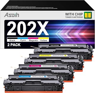 202X Toner Cartridges Compatible for HP 202X HP 202A Work for HP MFP M281fdw Toner cartridges, Color Laser Jet Pro M281cdw M281fdn M281dw M281 Series, Pro MFP M254dw M254dn M254, 4 Pack