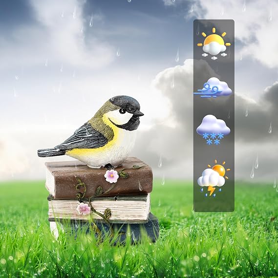 Bird Statue for Garden Decor Outdoor Bird Figurine Yard Art Lawn Ornament