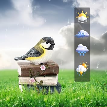 Bird Statue for Garden Decor Outdoor Bird Figurine Yard Art Lawn Ornament
