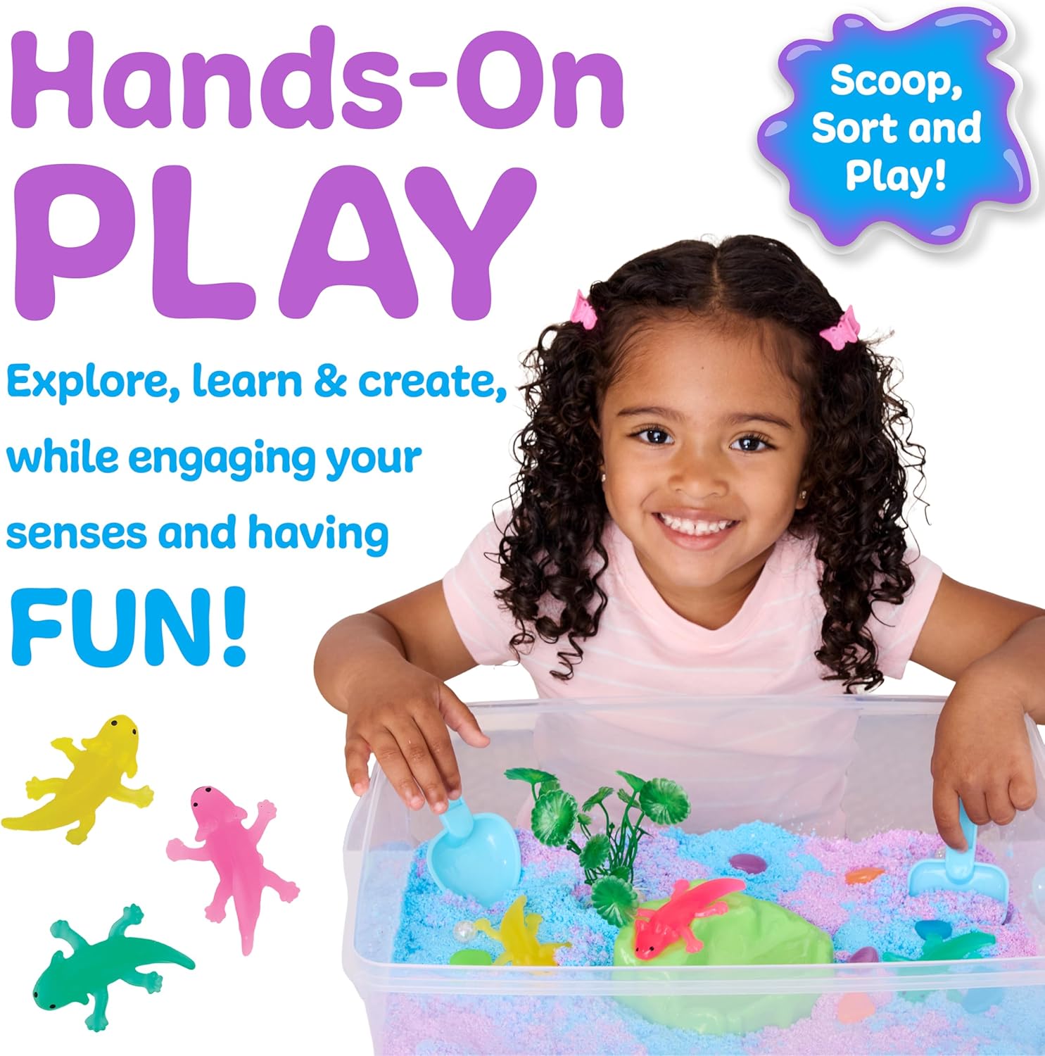 Creativity for Kids Sensory Bin: Axolotl | Hands-On Play with Wiggly Foam, Axolotl Figures & Tools | Encourages Fine Motor Skills, Creativity & Calm Play (Ages 3+)