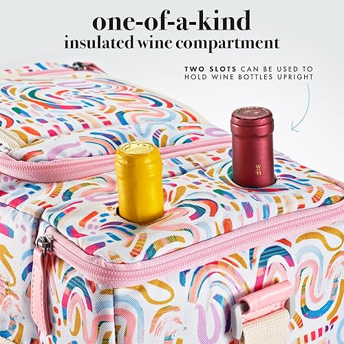 Miniatura 5 de Fit & Fresh Foundry - Enfriador suave, aislado, a prueba de fugas, 24 latas, soporte para 2 botellas de vino, bolsa de mano para viajes, playa