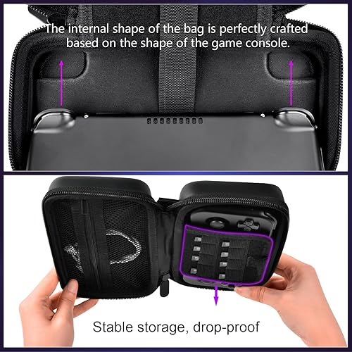 Miniatura 4 de ANKHOH Carrying Case for Retroid Pocket 3 Plus Retro Game Handheld Console, Multiple Emulators Console Handheld Travel Storage Holder Organizer for