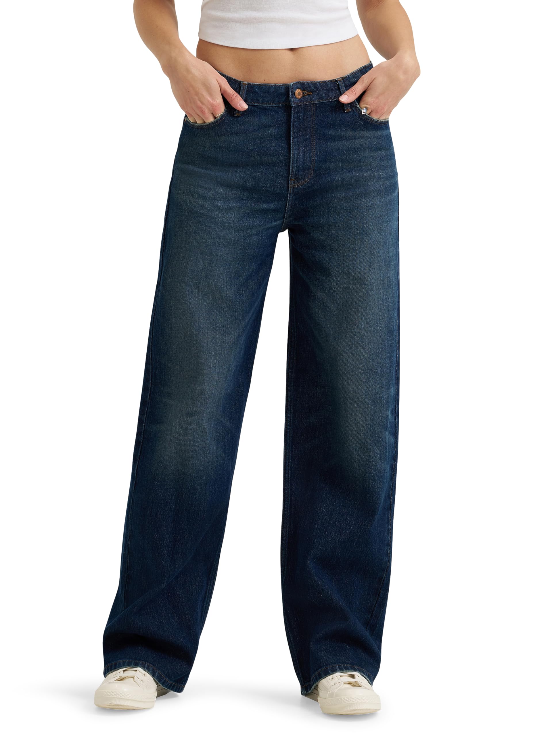 Wrangler Women's Mid Rise Loose Straight Jean