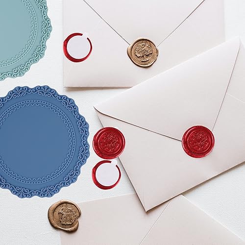 Miniatura 7 de LSYGXYZ Kit de almohadillas de silicona de sellado de cera 2 almohadillas de sellado de cera con 40 puntos adhesivos de doble cara para tarjetas de