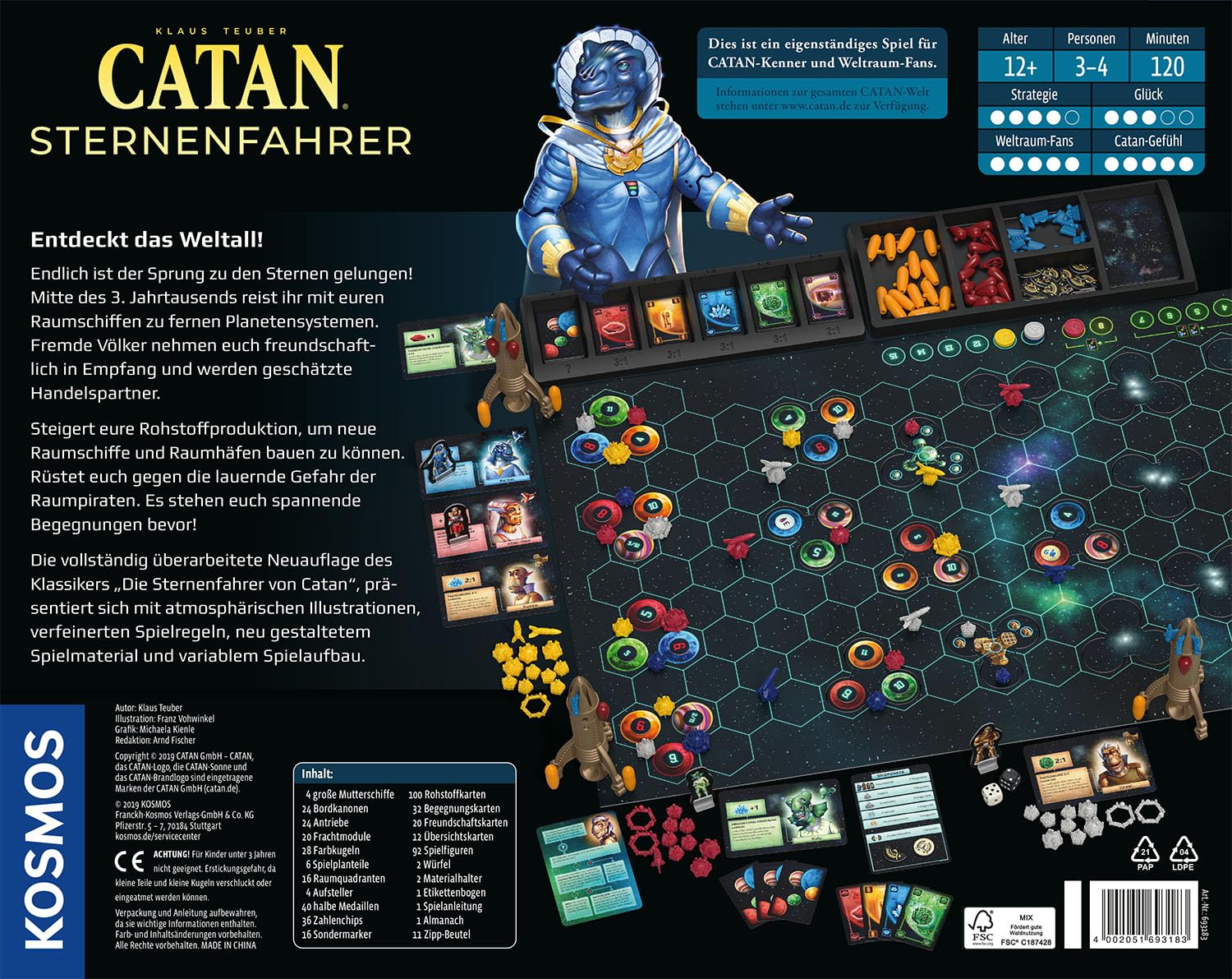 Kosmos Catan - Sternenfahrer, eigenständiges Brettspiel zum Klassiker Catan | Gesellschaftsspiel für 3-4 Personen ab 12 Jahre, Strategiespiel, Siedler von Catan