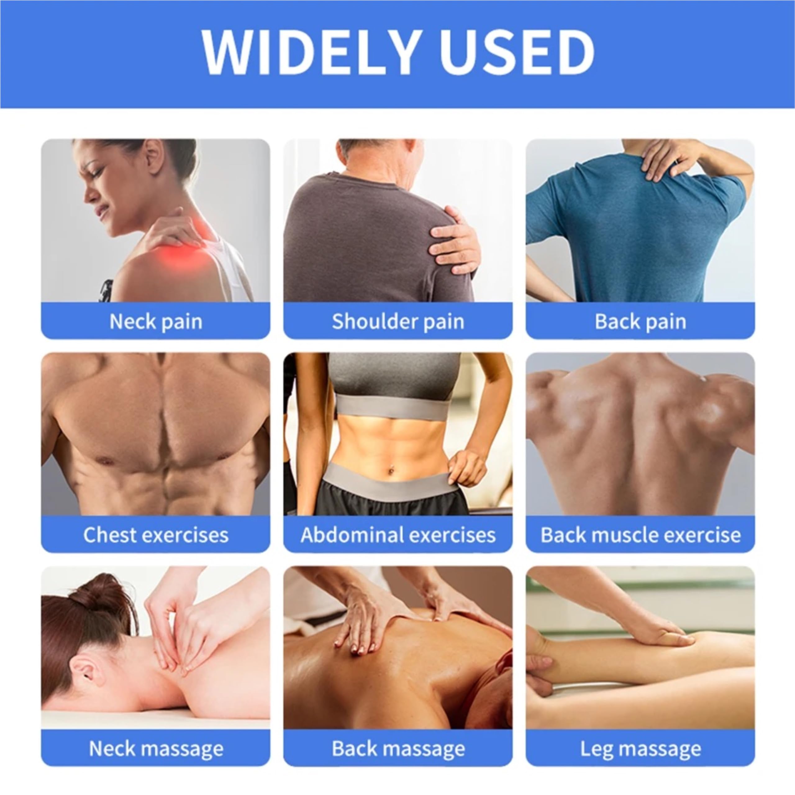 Lalano`S Cosmetics urządzenie TENS-EMS Strong Physio Tens &EMS, (urządzenie do leczenia kosmetyków, urządzenie do leczenia bólu, prąd drażniący), trener żył, przeciwbólowy, do leczenia bólu
