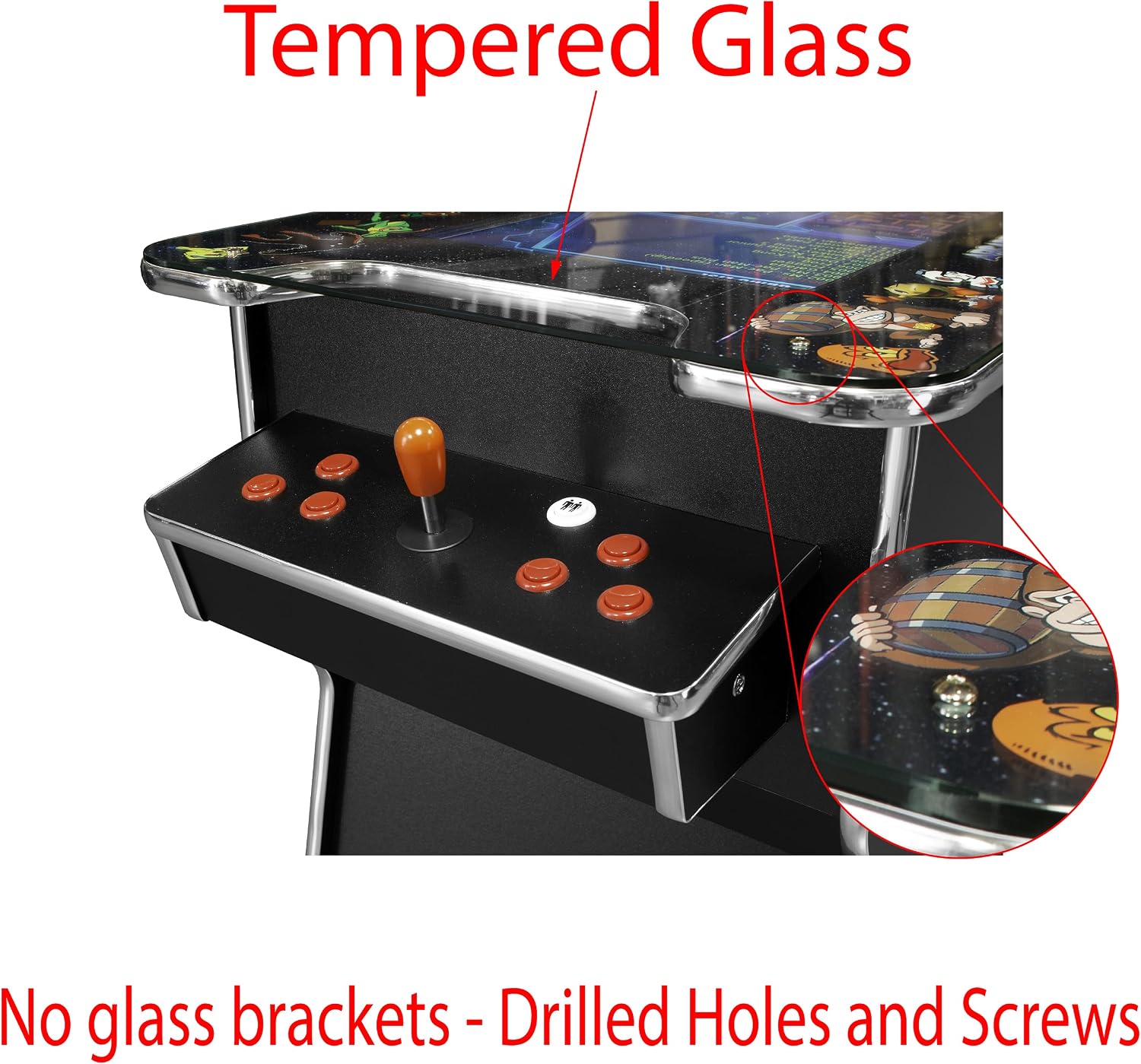West State Gamerooms Cocktail Arcade Machine – 2 Player Retro Arcade Table with 3000 Games – 26" LCD Lift-Up Screen, Track Ball, LED Lights, Chrome Bar Stools – Pre-Assembled Coin/Free Play Cabinet