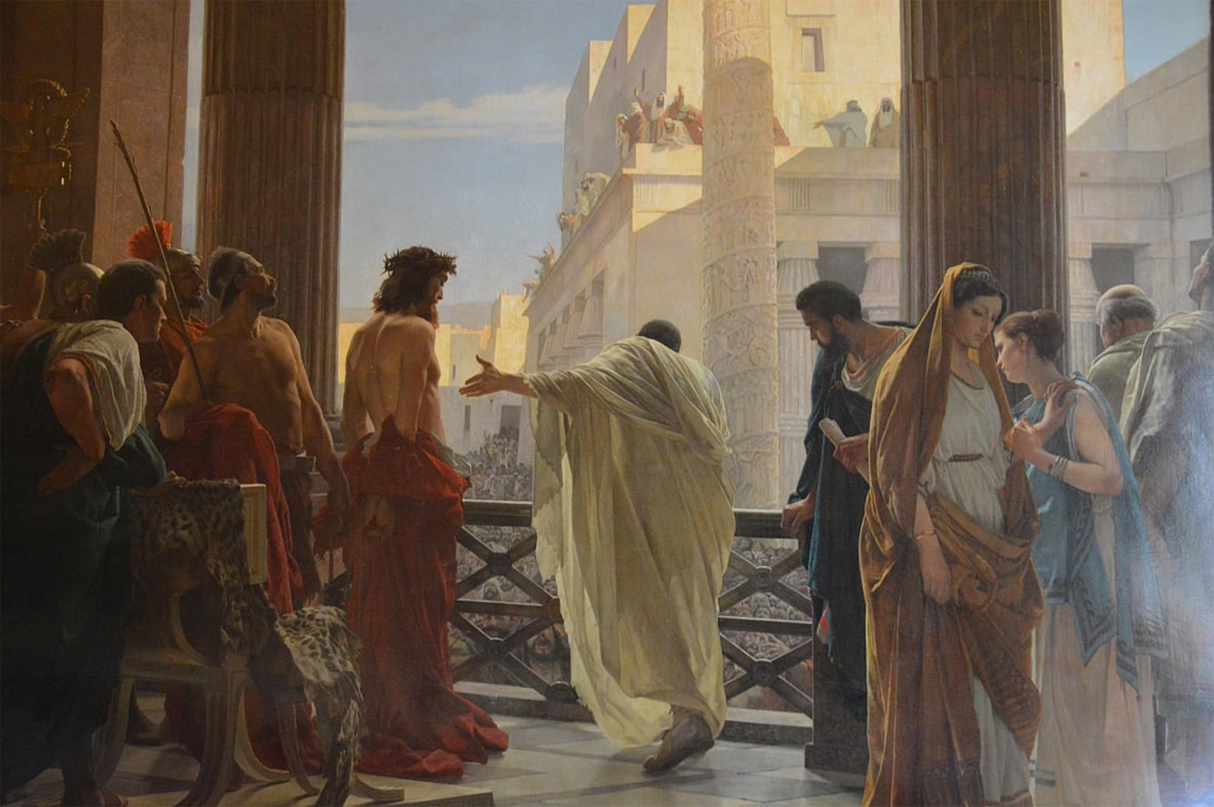 Artophiiu No Frame Vintage Wall Artwork Paintings Picture Artwork Poster Behold The Man By Antonio Ciseri Art Painting Picture For Wall Decor 60X90cm