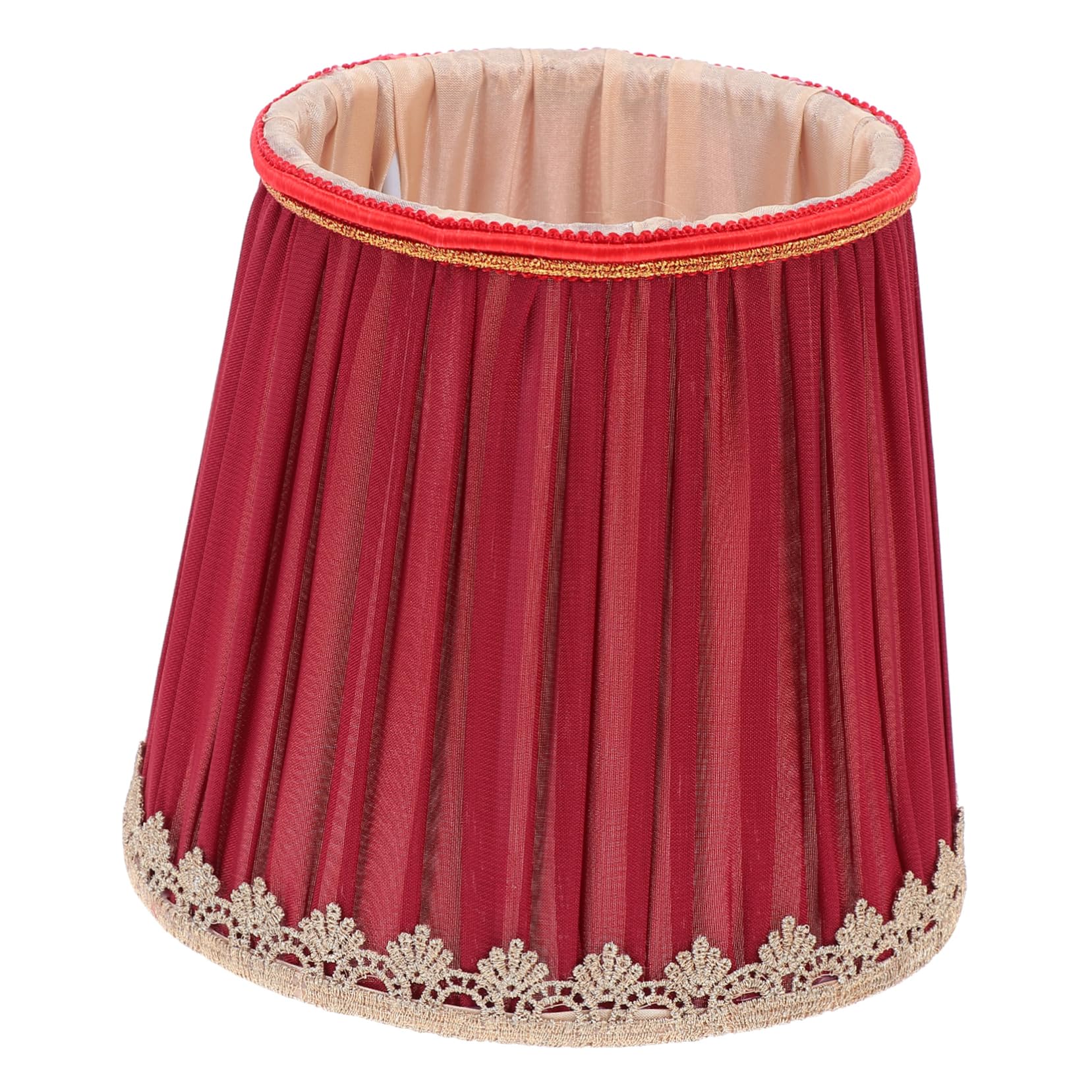 WOONEKY Red Lamp Shades Cloth Lampshade Decorative Cover for Wall Lamp for Living Room and Study