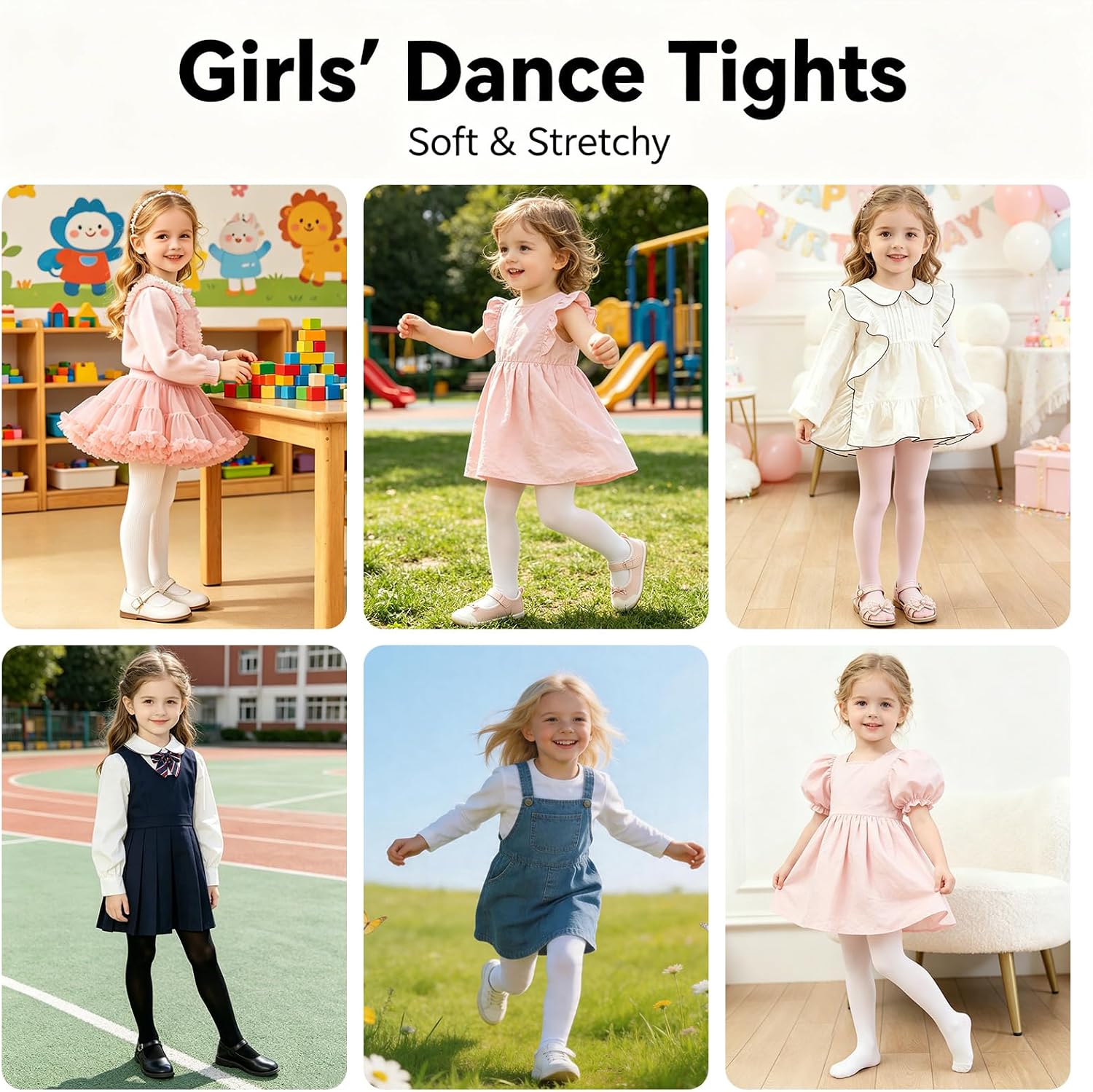 Ballet Tights For Girls Dance Tight For Toddler Footed Dance Tights Toddler Little Kid Dance Full-Footed Girls'Tight