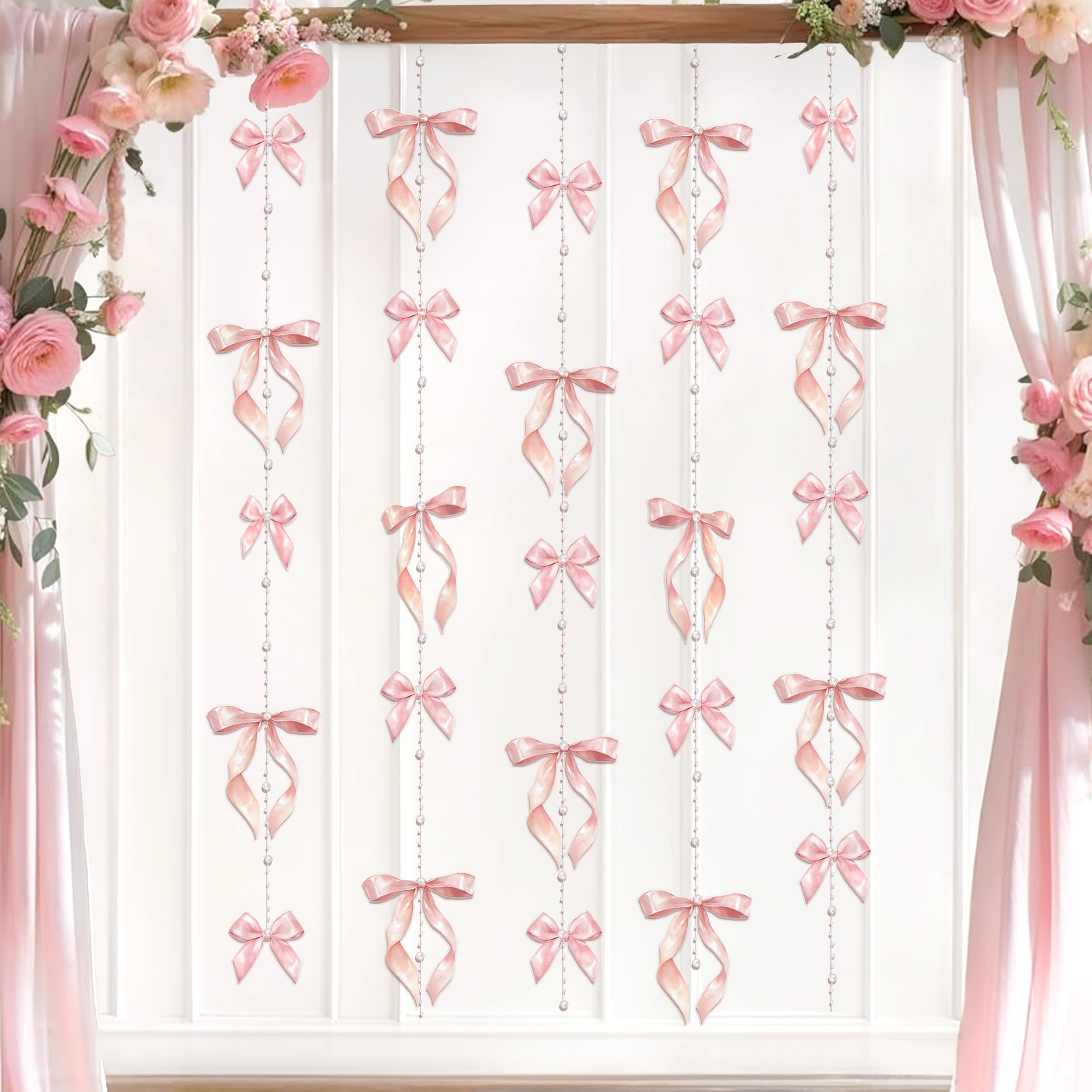 Cheerland Schleife Girlande Perlen Party Dekoration Party Supplies Mädchen Geburtstag Prinzessin Mädchen Niedlich Baby Dusche Zimmer Dekoration Hängendes Banner