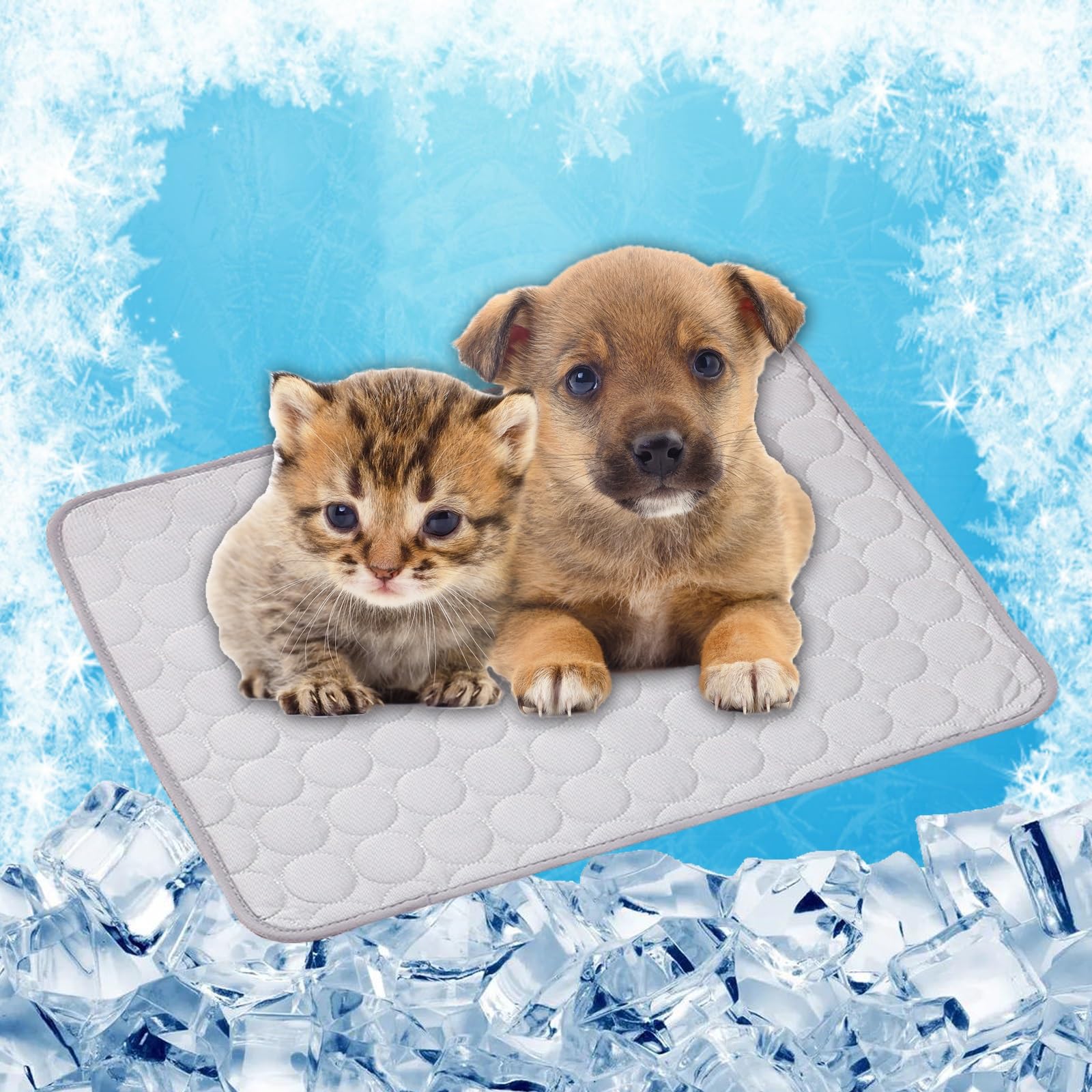 Coussin lavable durable LONGCAO tapis rafraîchissant pour chien en soie glacée