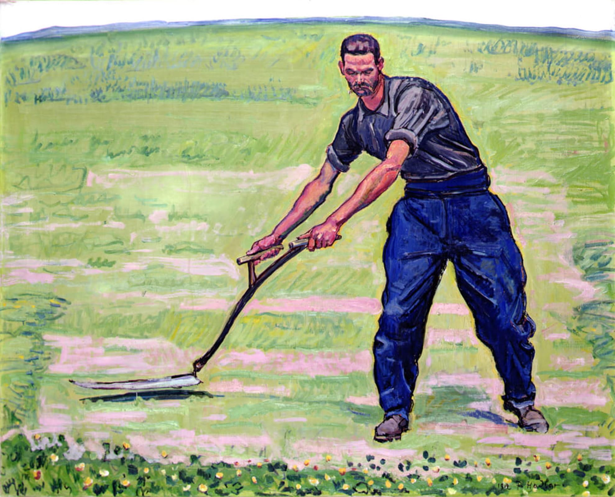 SERENDIPITP Aesthetic Poster Photo Wall Print Retro Picture the Mower by Ferdinand Hodler Modern Wall Artwork for Home Decor 60x90cm