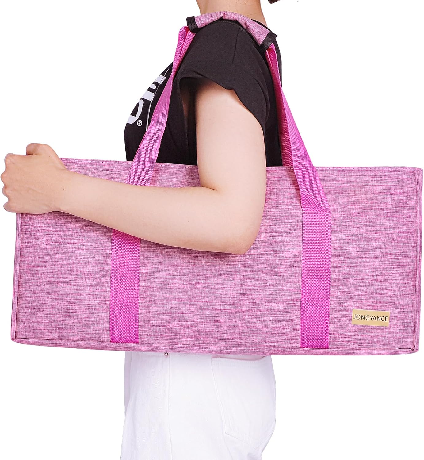 Jongyance Empty Mahjong Bag, Pink Mah-jongg Carrying Bag with Two Wrappers for American Mahjong Set (Empty Bag Only