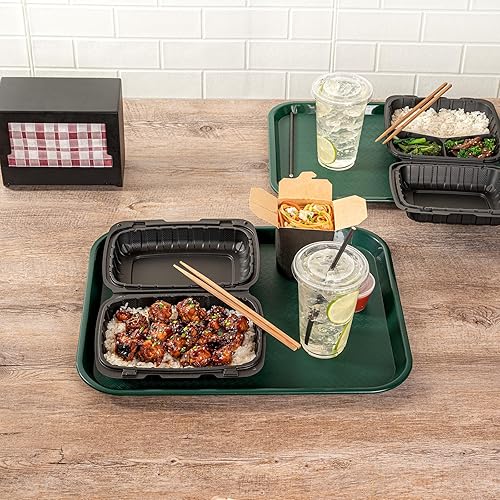 Miniatura 3 de Restaurantware RW Base - Bandeja de comida rápida de 14 x 18 pulgadas, 1 bandeja resistente para cafetería, ligera, antideslizante, bandeja de