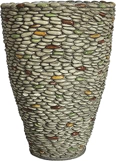 MinxNY Vintage Home Pebble Rock Fiberstone Planter 16 Inch x 16 Inch x 2...