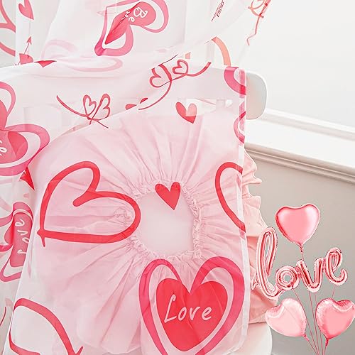 Miniatura 6 de Karseteli Cortinas de Halloween para sala de estar, cortinas traslúcidas naranjas de 96 pulgadas de largo, 2 paneles de decoración de Halloween para