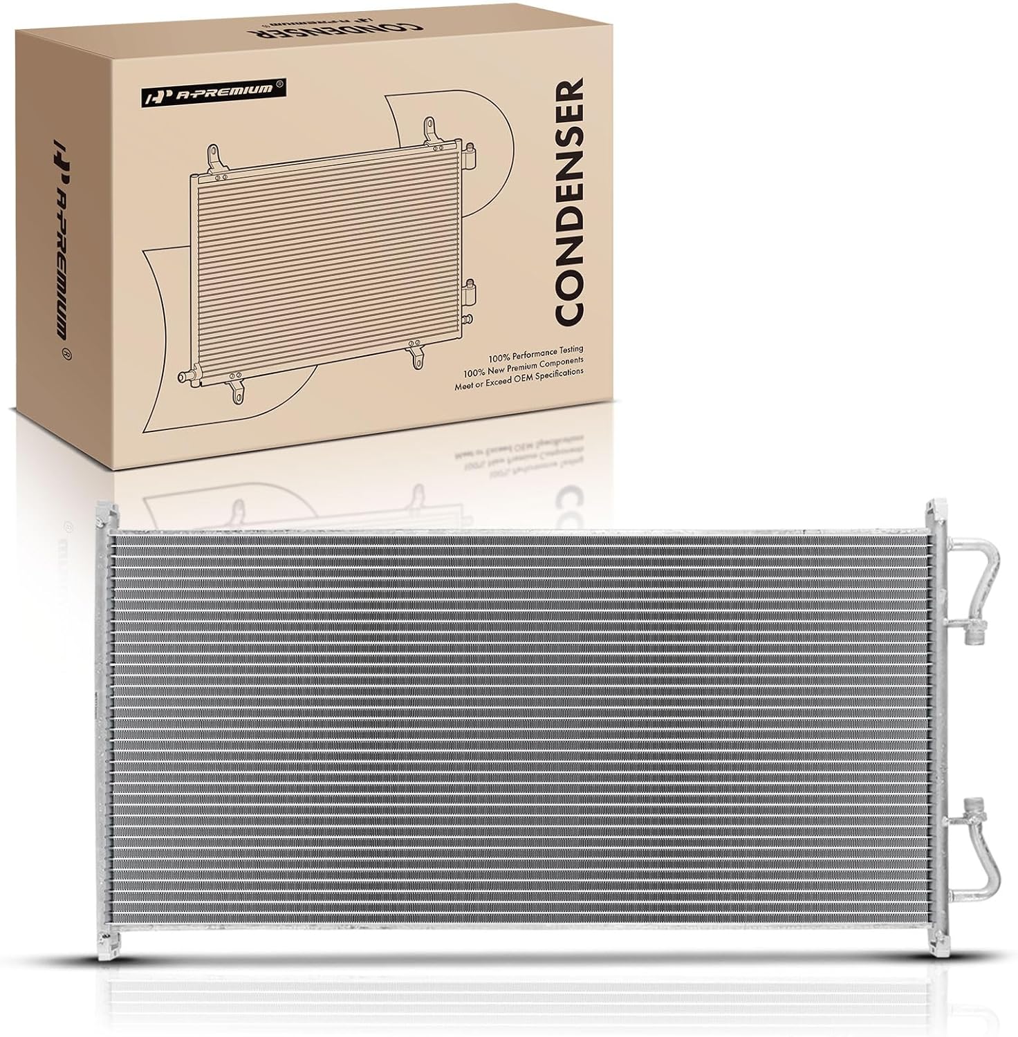 A-Premium Air Conditioning A/C Condenser Compatible with Ford F-150 2004-2008 & Lincoln Mark LT 2006-2008, Replace# 7L3Z19712A