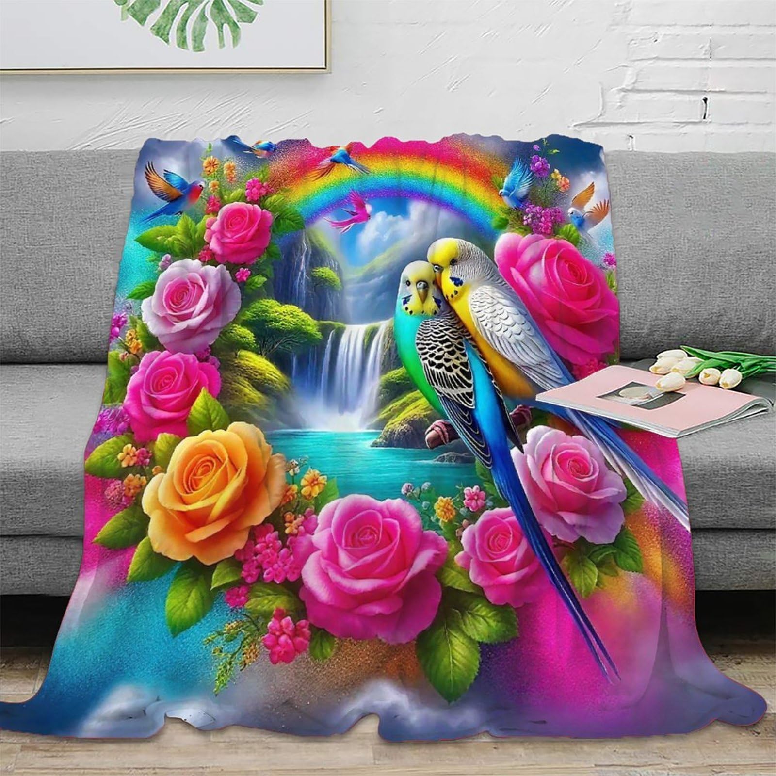 Couverture perroquet 3D pour des soirées cocooning et chaleureuses
