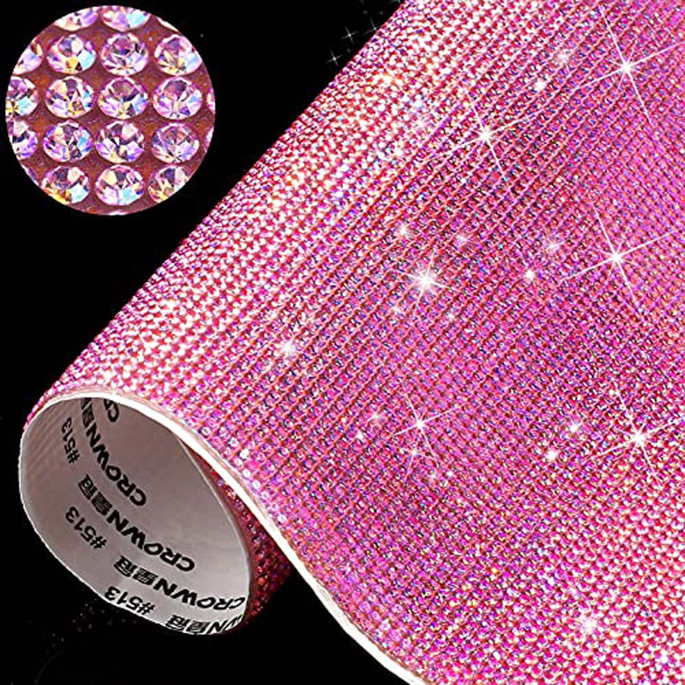 IRIVER BLANK 12000 Stück 2mm Strasssteine Aufkleber in Blättern, Selbstklebende Hitze-Reparatur Kristall-Edelsteine mit Glitzereffekt,Perfekt für Auto- und Basteldekoration(Rosa AB Farbe)