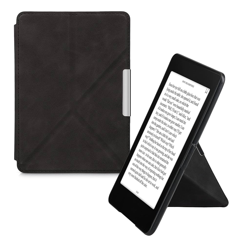 Kindle paperwhite ブラック　ケース&フィルム付き Amazon.com: kwmobile Origami Case Compatible with Amazon