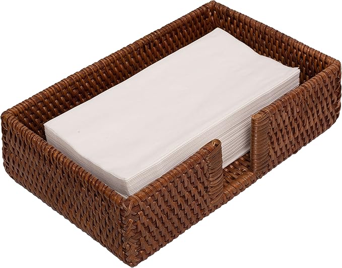 Rattan Guest Towel Holder For Bathroom Towel Caddy