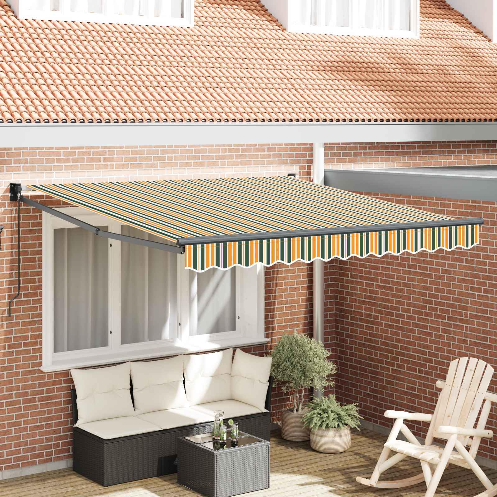 Toldo extensible ideal para balcón o terrazas que crea ambientes frescos en verano