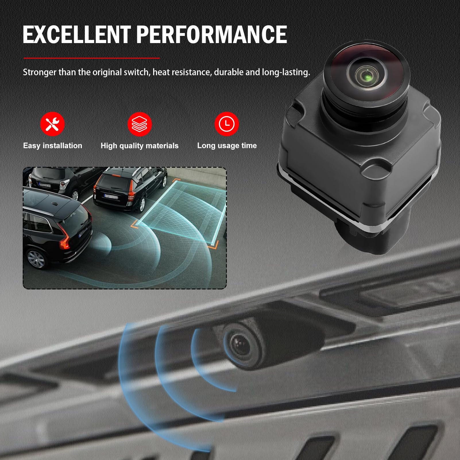 Caméra de recul Surround Camera Mirror Compatible avec A6 A7 A8 Q7 RS6 RS7 7L 7P6980551C 7P6980551B 7P6980551A