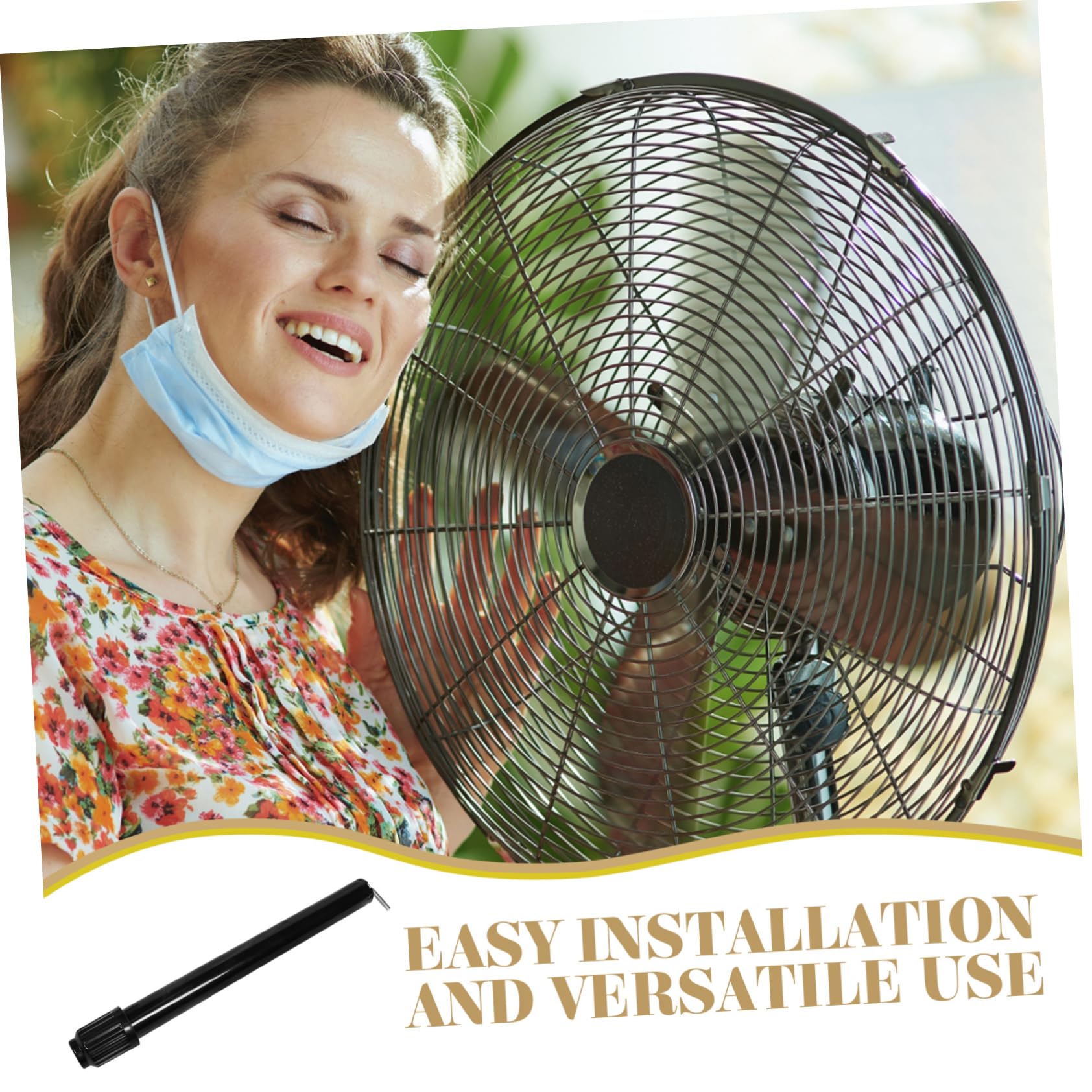 Gadpiparty Tige De Support Réglable Pour Ventilateur Sur Pied - Tube De Levage En ABS Blanc