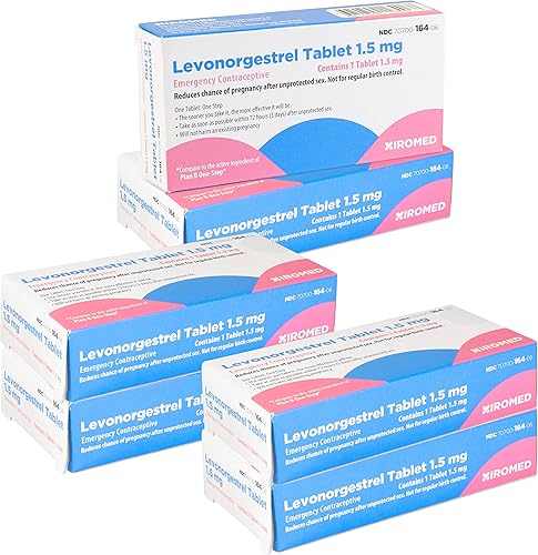 Píldora anticonceptiva de emergencia para mujeres (paquete de 6) – Tableta de levonorgestrel de 1.5 mg – Reduce la probabilidad de embarazo después