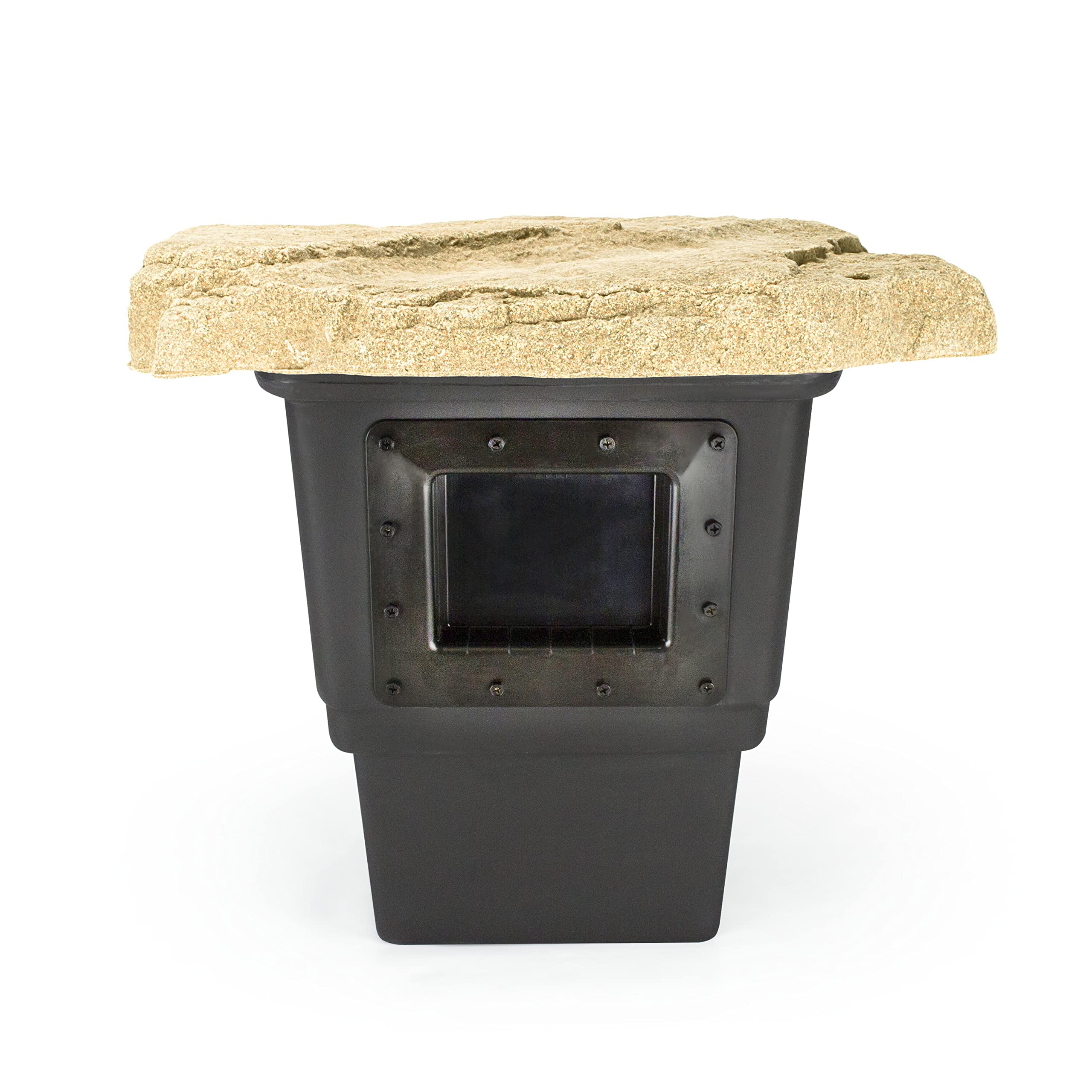 Photo 1 of Aquascape Signature Series 400 Pond Skimmer, Surface Debris Removal with Rigid Basket and Filter Mat, Heavy-Duty Construction, Includes Faux Rock Lid, for Ponds Up to 400 sq. ft.,43021