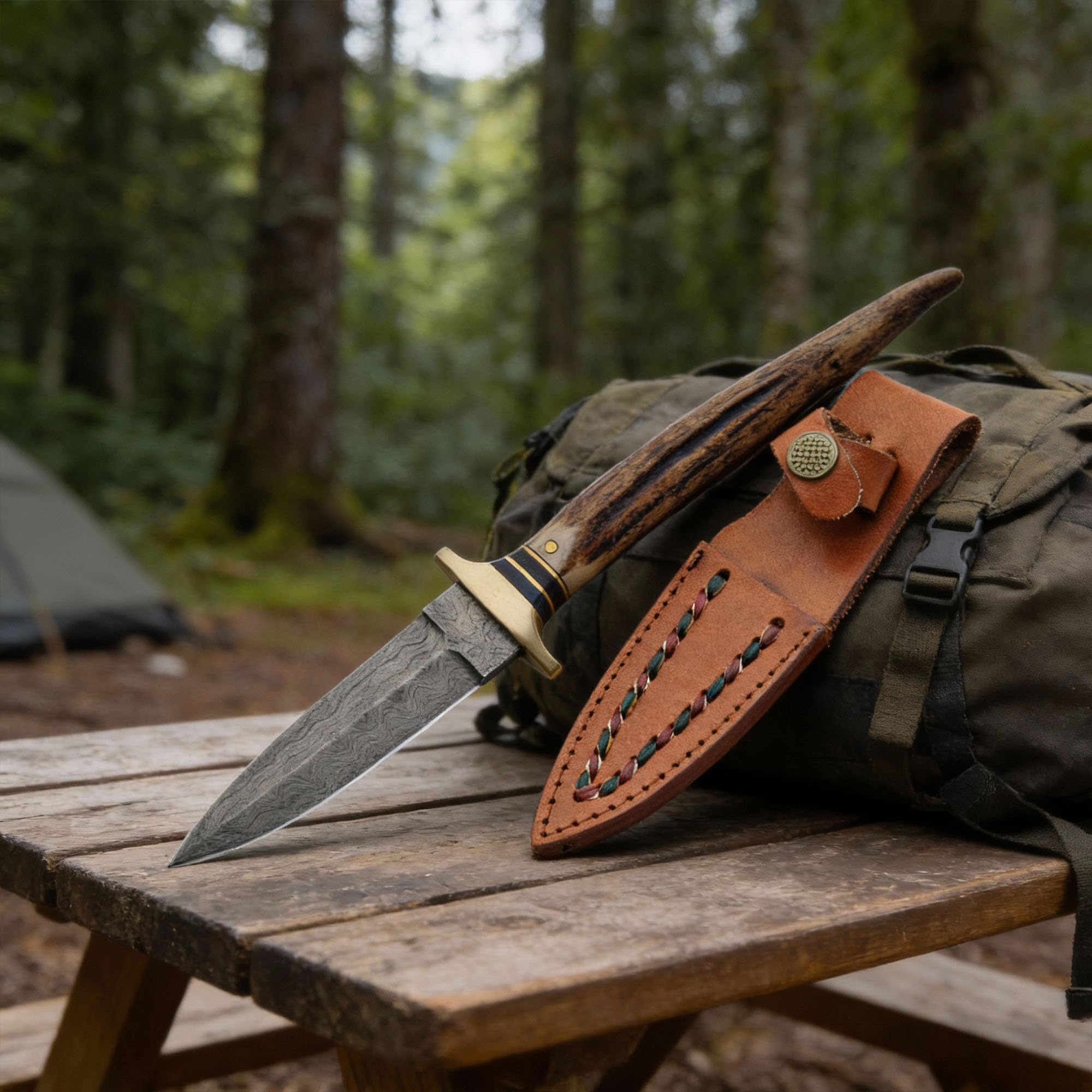 武具 sko SZCO Supplies Damascus Boot Knife : Amazon.com.mx: Deportes y Aire