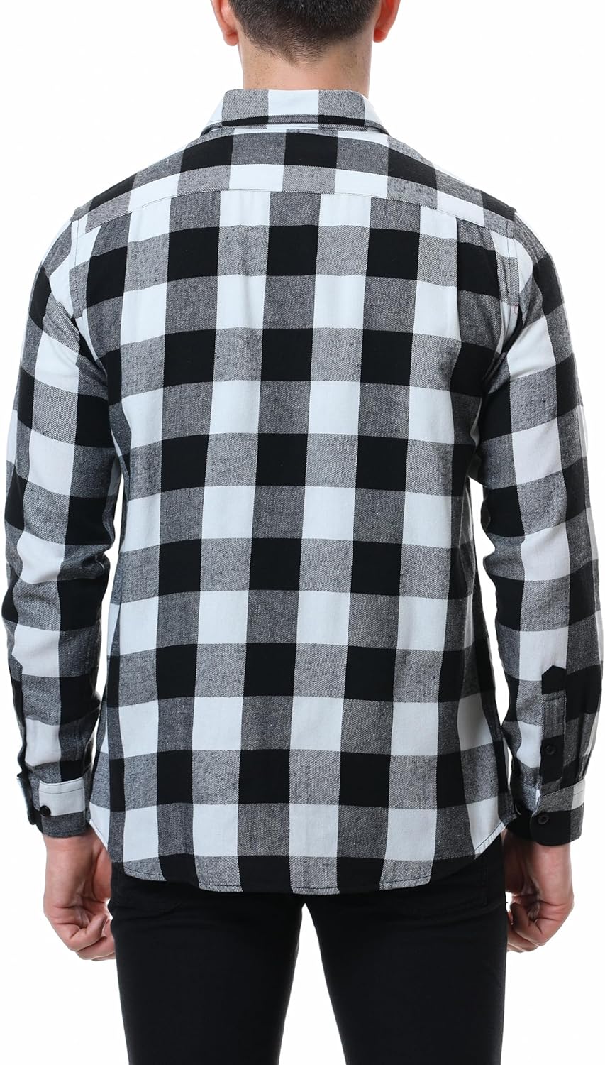 Flannel Shirt for Men Button Down Regular Fit Mens Flannel Shirt Long Sleeve Casual Plaid Flannel Shirt - Image 2