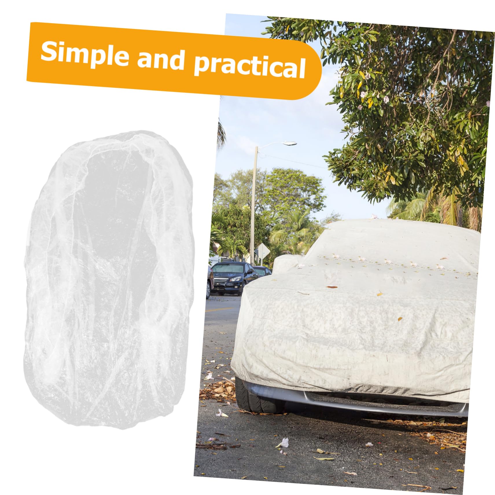 Ciieeo Disposable Plastic Car Cover Weatherproof Rain Protection for Cars Pe Film 660x380cm — view 3