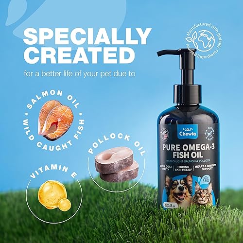 Miniatura 5 de Aceite de pescado Omega 3 para perros y gatos Suplemento de apoyo saludable para la piel y el pelaje Omega 3 6 9 EPA DHA ácidos grasos Picazón en