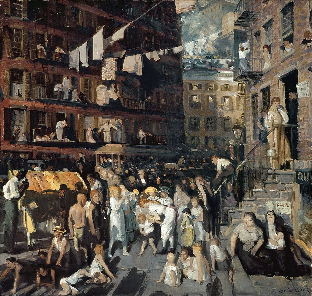 Affiche George Bellows Cliff Dwellers pour Décoration Salon New-Yorkais
