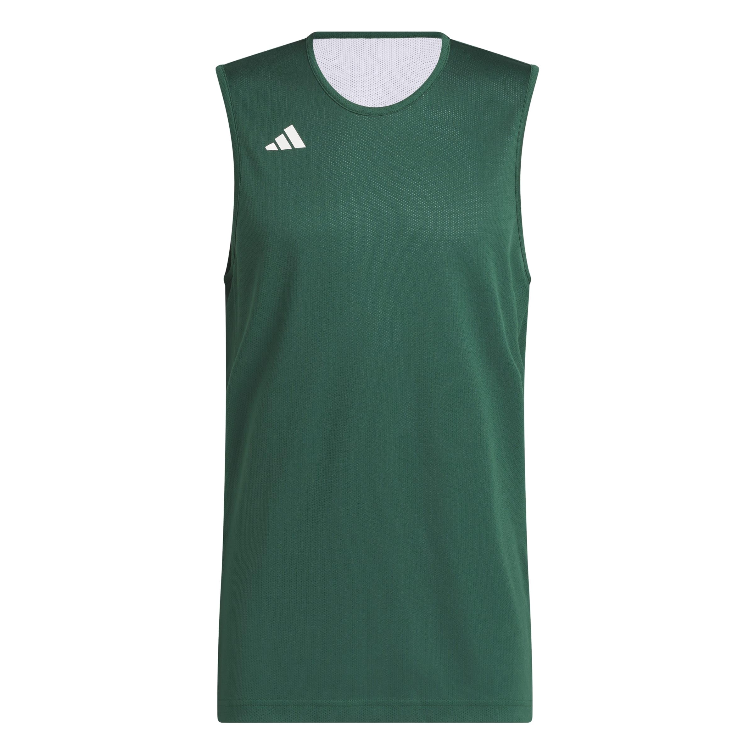 adidas Men's M Everyday Pro Bball Jersey Shirt, Team Dark Green/White, XL
