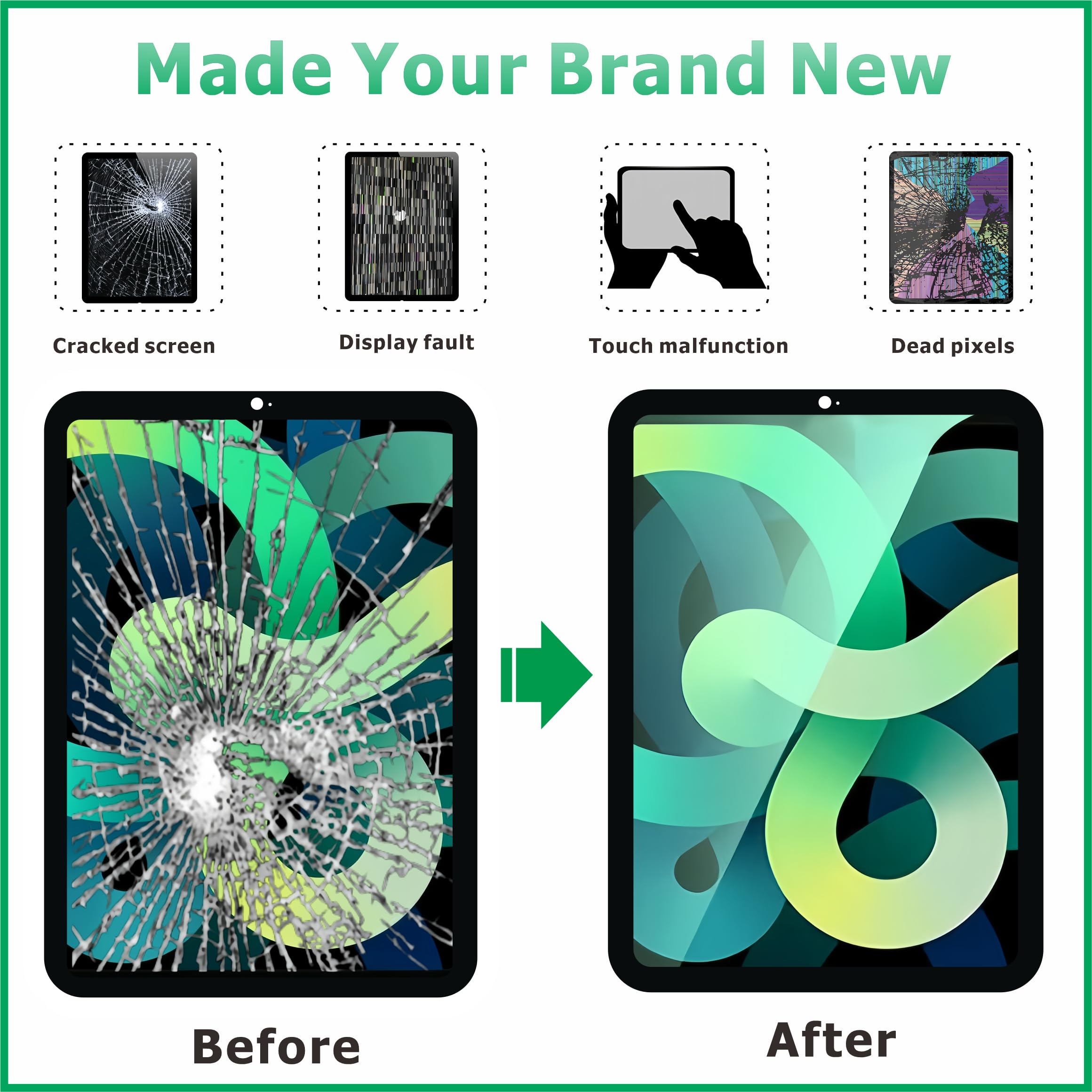 Amazon.com: ZTR for iPad Air 4 4th Gen (2020) 10.9” Screen