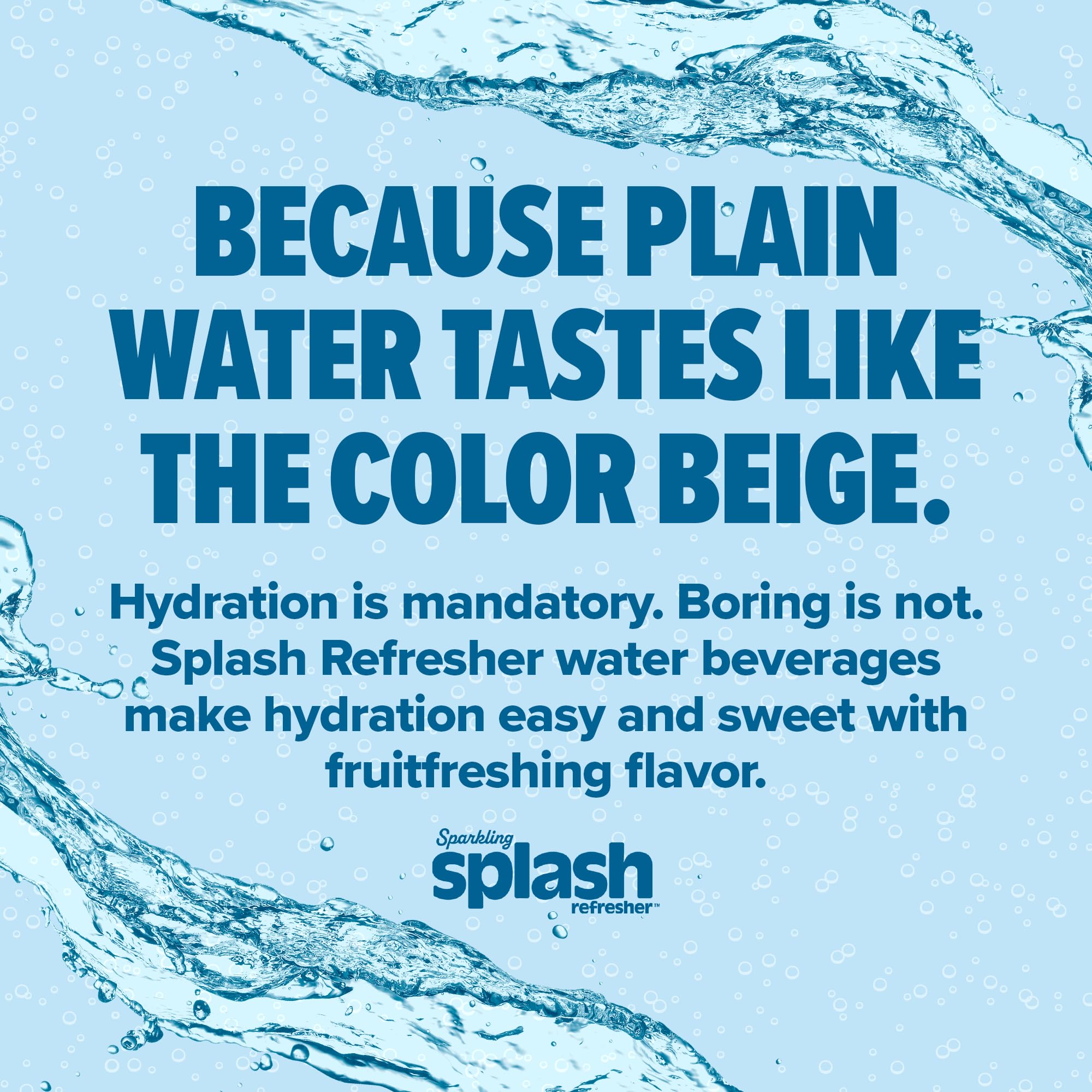 SPLASH REFRESHER Sparkling Water, Rocket Freeze - 8-Pack, 12 Fl Oz Cans - Flavored Carbonated Seltzer Water with Electrolytes, Zero Sugar & Zero Calories