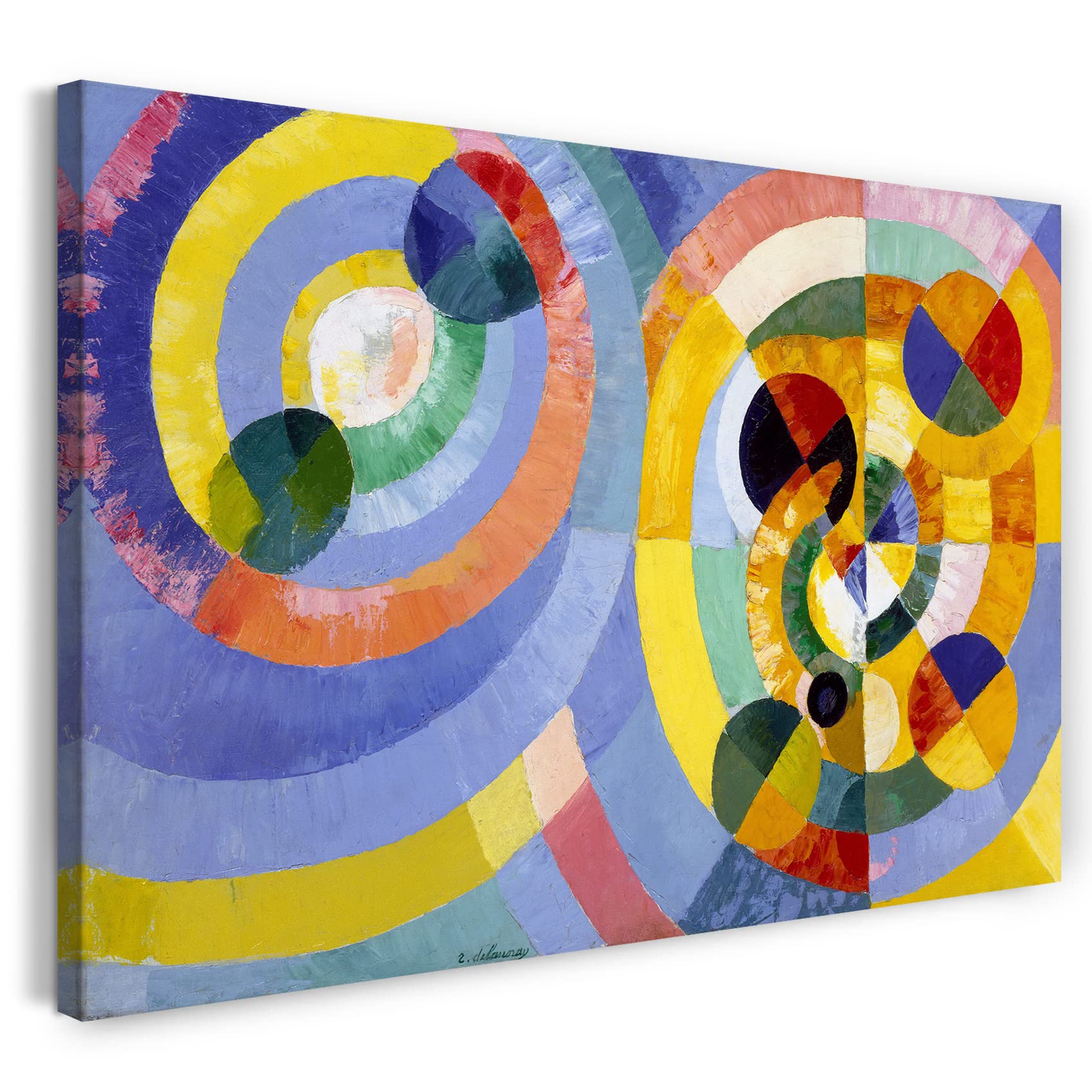 Impression sur toile Robert Delaunay Formes circulaires 60x40cm pour décoration murale