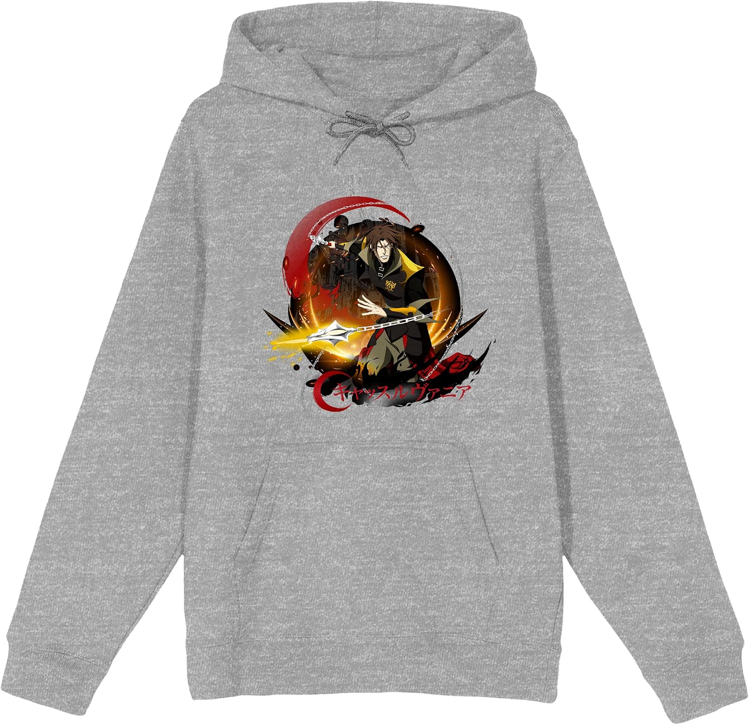 Bioworld Castlevania Trevor Belmont With Morningstar Men's Athletic Heather Graphic Hoodie