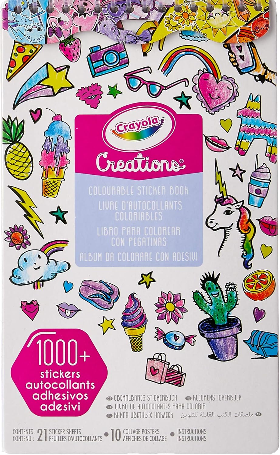 Amazon.com: Crayola Creations Colourable Book Stickers, Decorate and ...