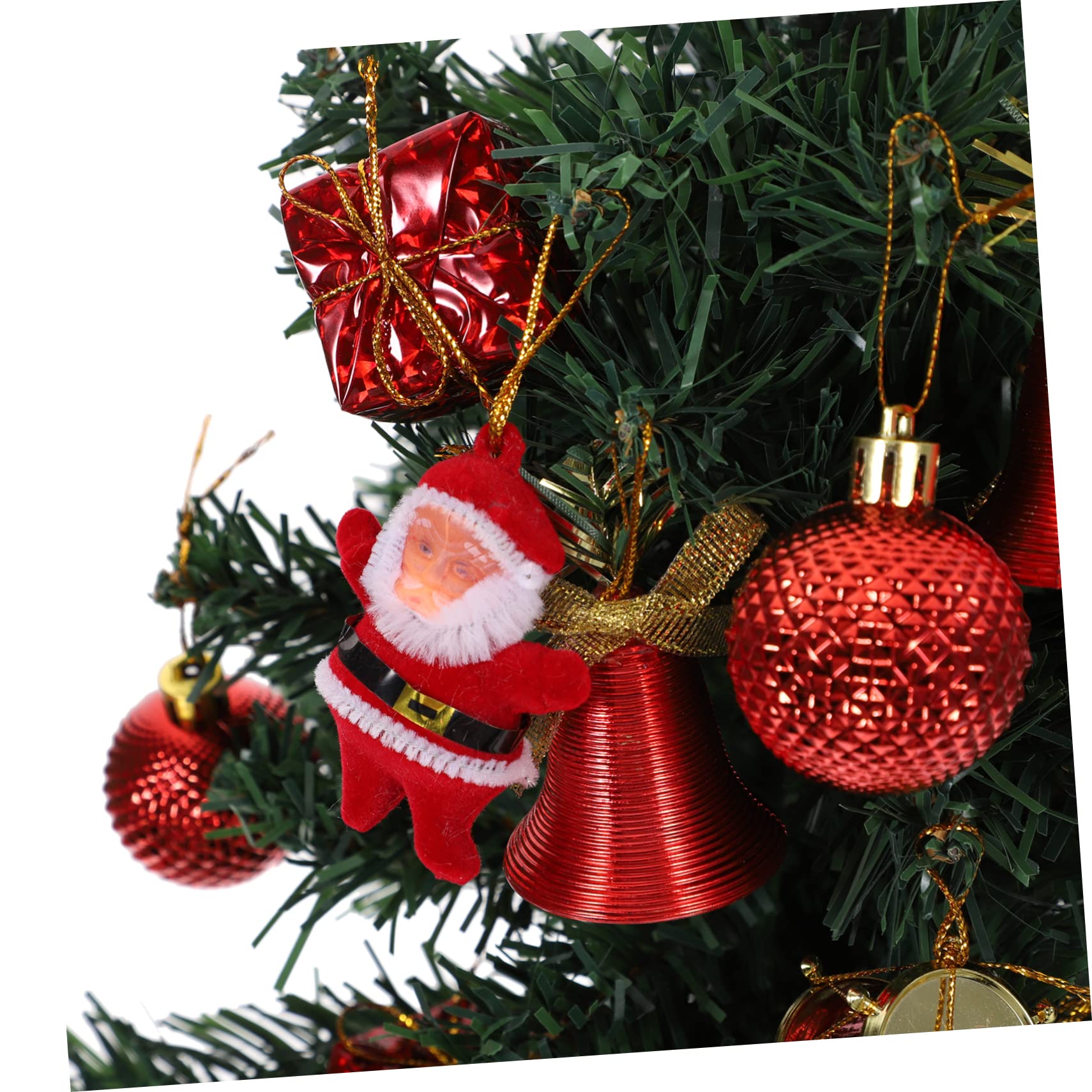 IMIKEYA 4 Kisten Weihnachtskugel-Set Mini-Weihnachtsmann Weihnachtsbedarf weihnachtsdeko christbaumanhänger Christbaumschmuck Baumschmuck Anhänger Kugel hängende Dekoration Plastik rot
