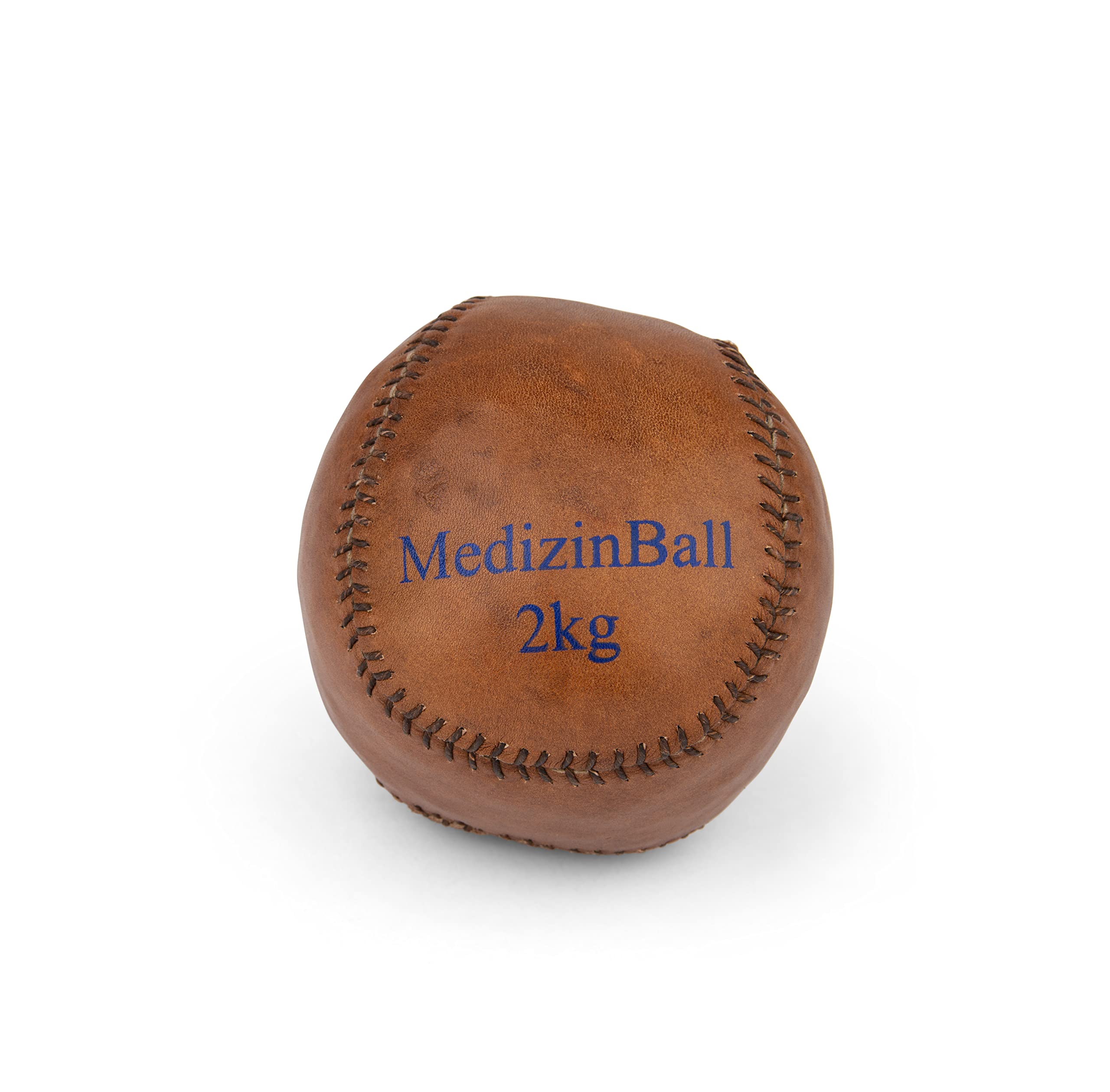 trenas Palla Medica in Pelle da 2 kg - Bilanciato per Fitness e Sport, Design Compatto
