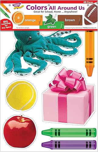 Colors All Around Us Learning Set, por TREND enterprises, Inc., Juego de aprendizaje de borrado en seco, edades 4-8