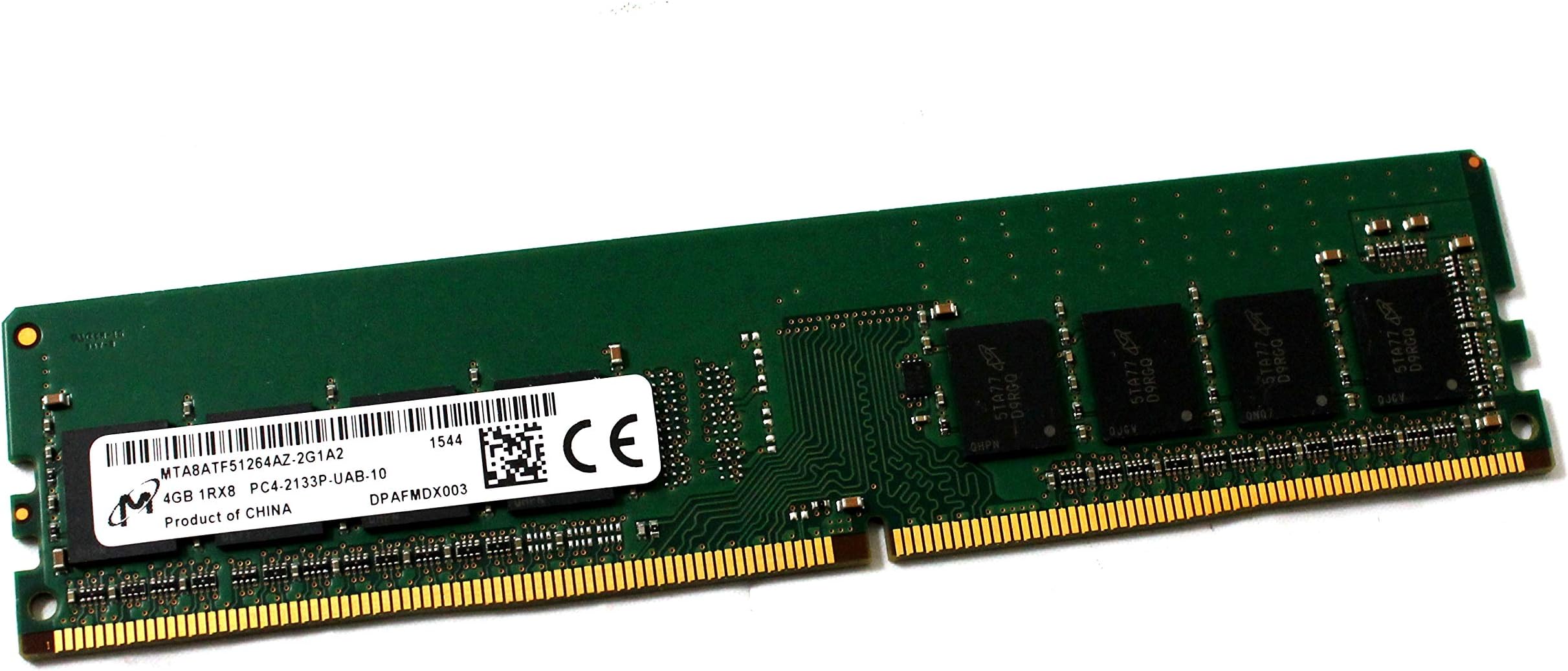 Barrette Mémoire Serveur Micron 8 Go DDR4 ECC - PC4-2133P, Modèle MTA18ASF1G72PZ-2G1A2 (occasion)